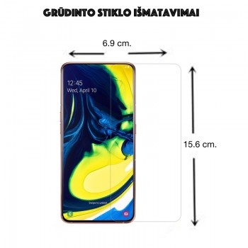 Apsauginis stikliukas telefonui (GALAXY A80)